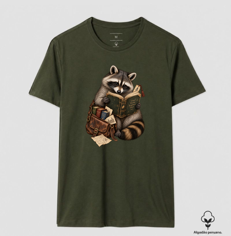 Camiseta Guaxinim Leitor