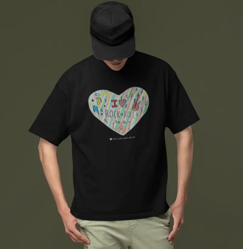 Camiseta Adulto I Love Rock and Roll by Johannes Cruzué