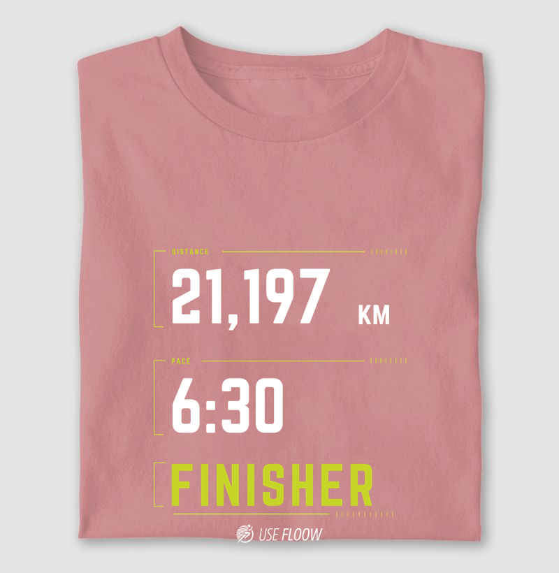 Camiseta Meia Maratona - Finisher 21 K Pace 6:30