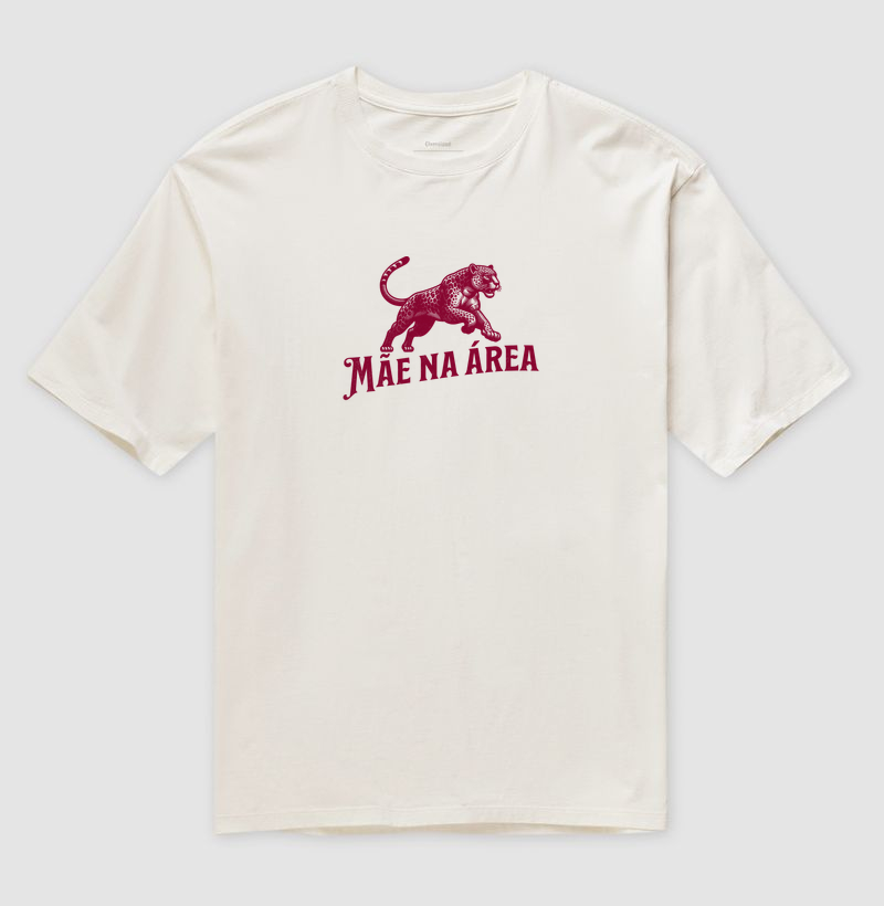 Mãe na área - ilustração vinho