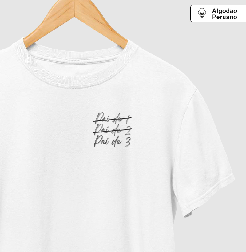 Pai de 3 Minimalista Algodão Peruano Premium
