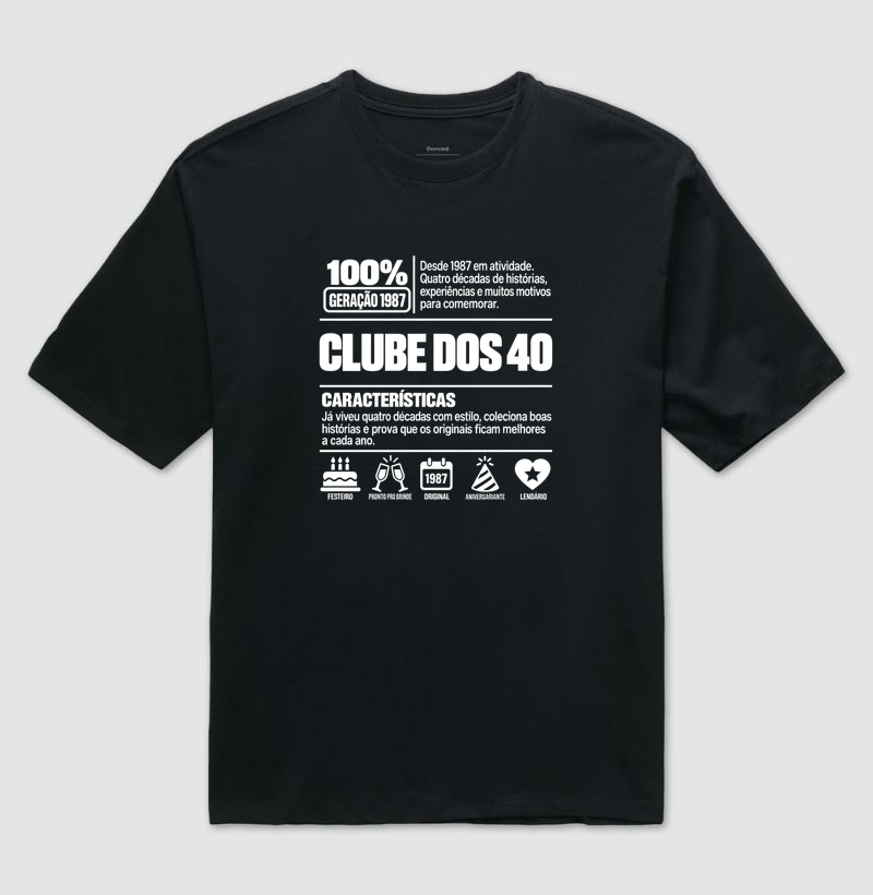 Significado Clube Dos 40 1987 - Camiseta Oversized