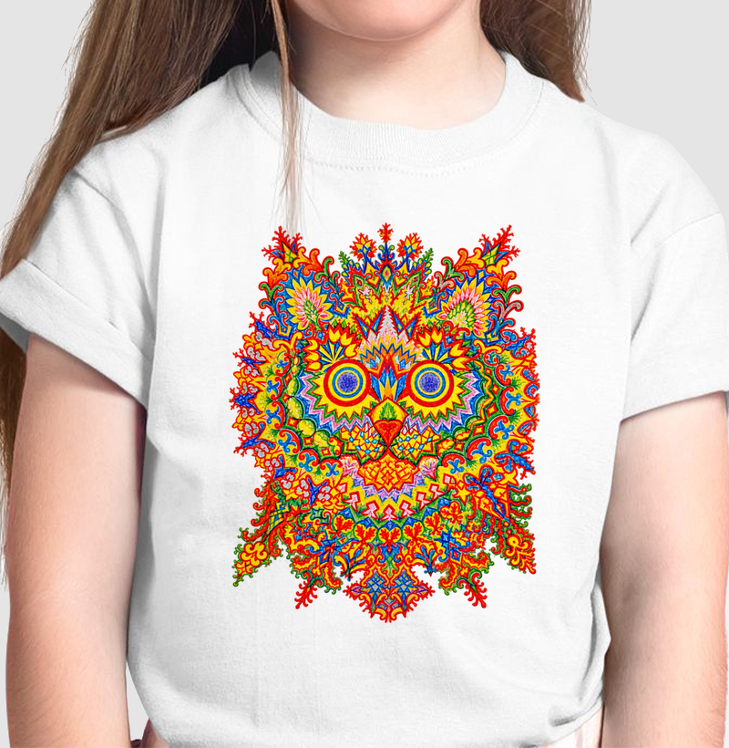 Sem Título (Psychedelic Cat) - Louis Wain - Camiseta Infantil