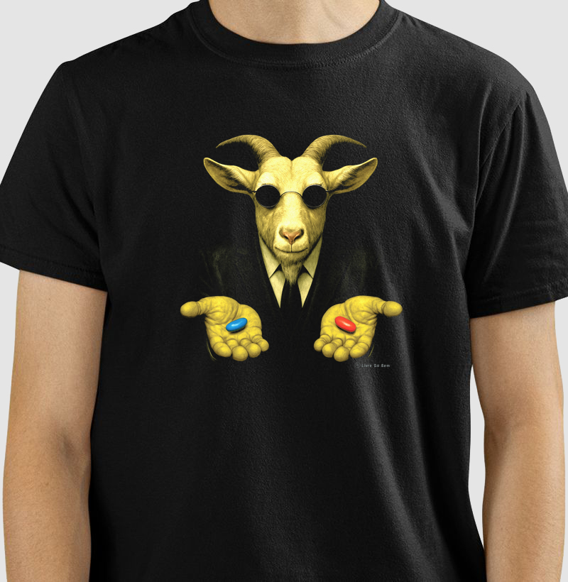 Camiseta maçonaria - Bode red pill