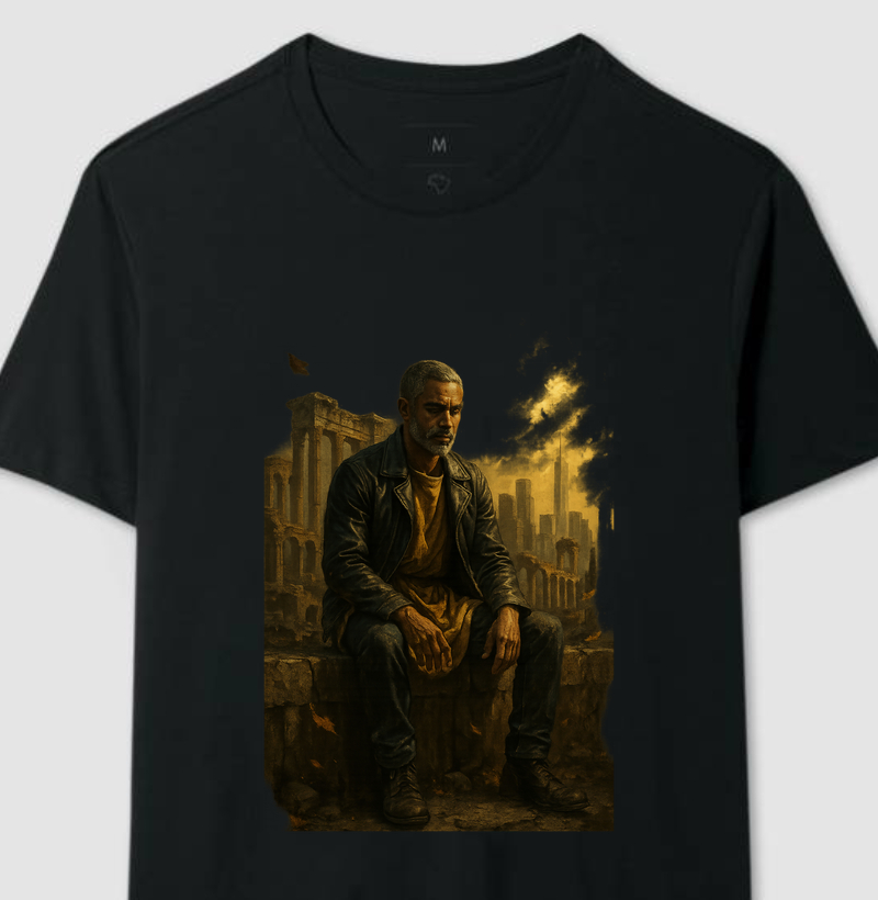 Camiseta "O Filósofo Urbano" – Sabedoria em Silêncio