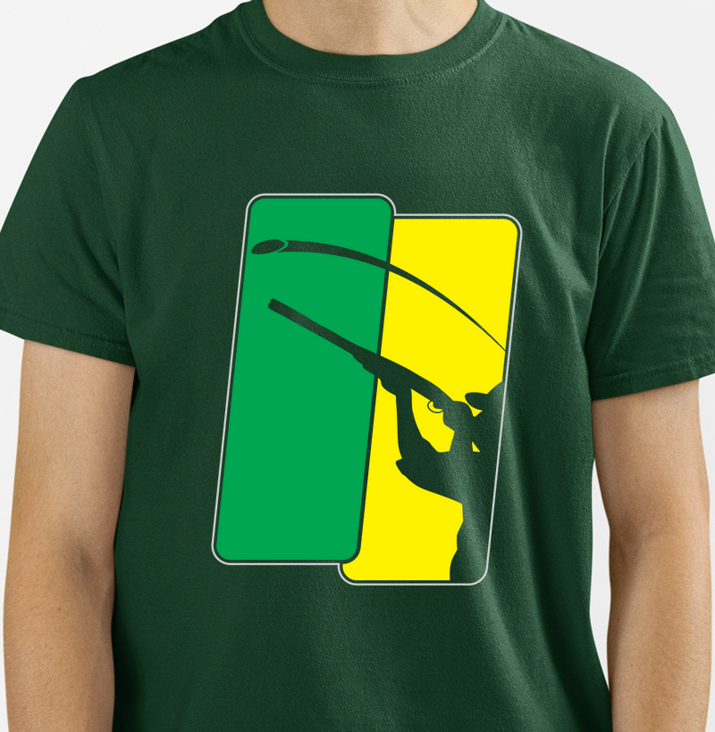 Camiseta personalizada atirador esportivo com as cores do Brasil