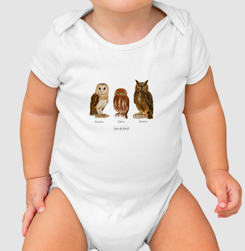 Aves do Brasil - Coletivo Corujas - Body Infantil
