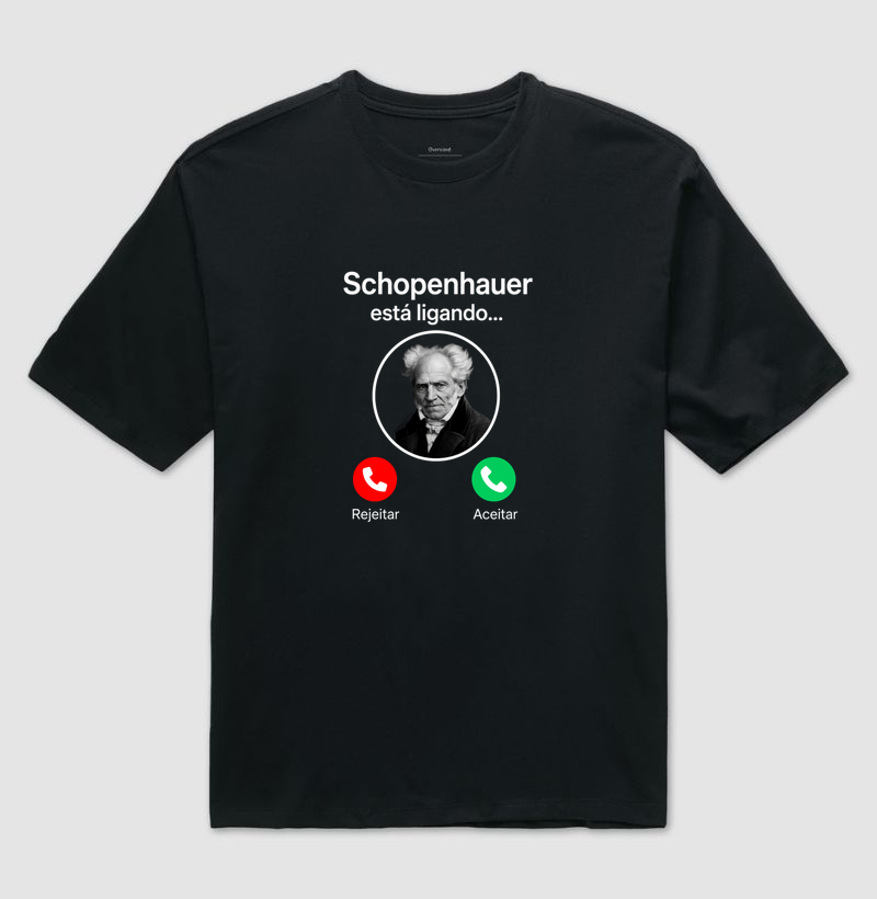 Camiseta de Filosofia Schopenhauer Está Ligando