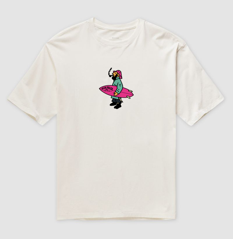 Surfista Raiz — Seja Feliz Surf Club - Camiseta Oversized