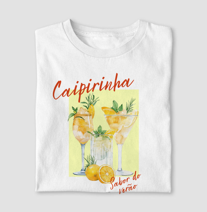 Camiseta Algodão Premium Caipirinha – Sabor do Verão