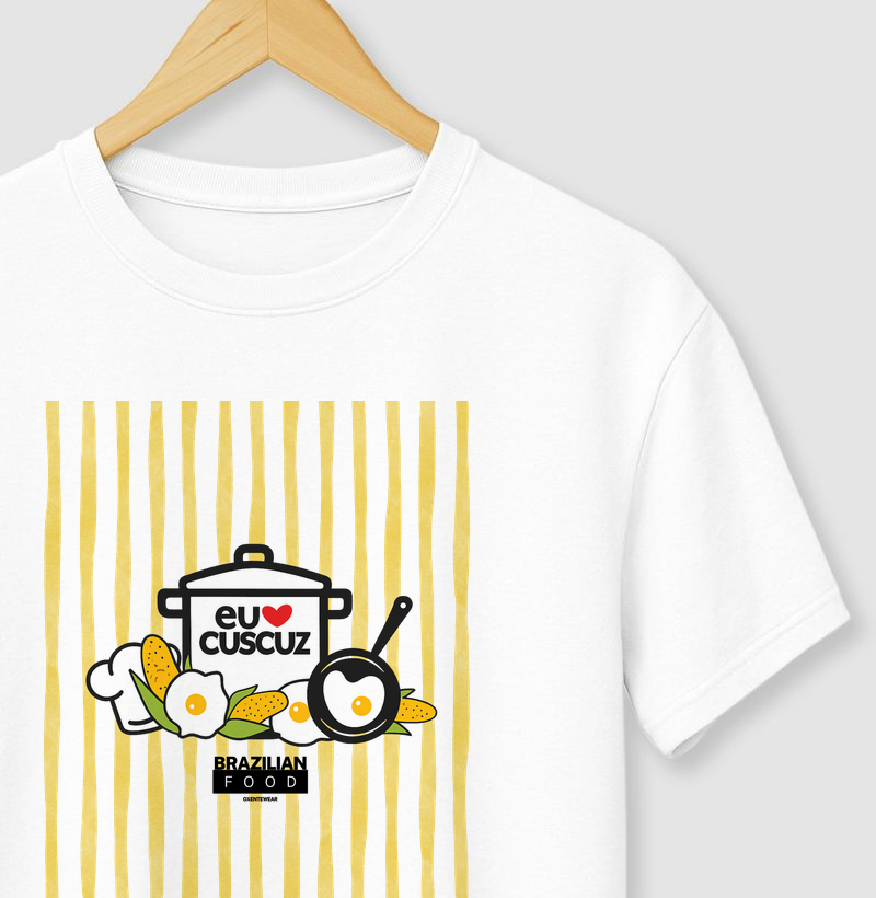 Camiseta Eu Amo Cuscuz | OxenteWear - Versão 2