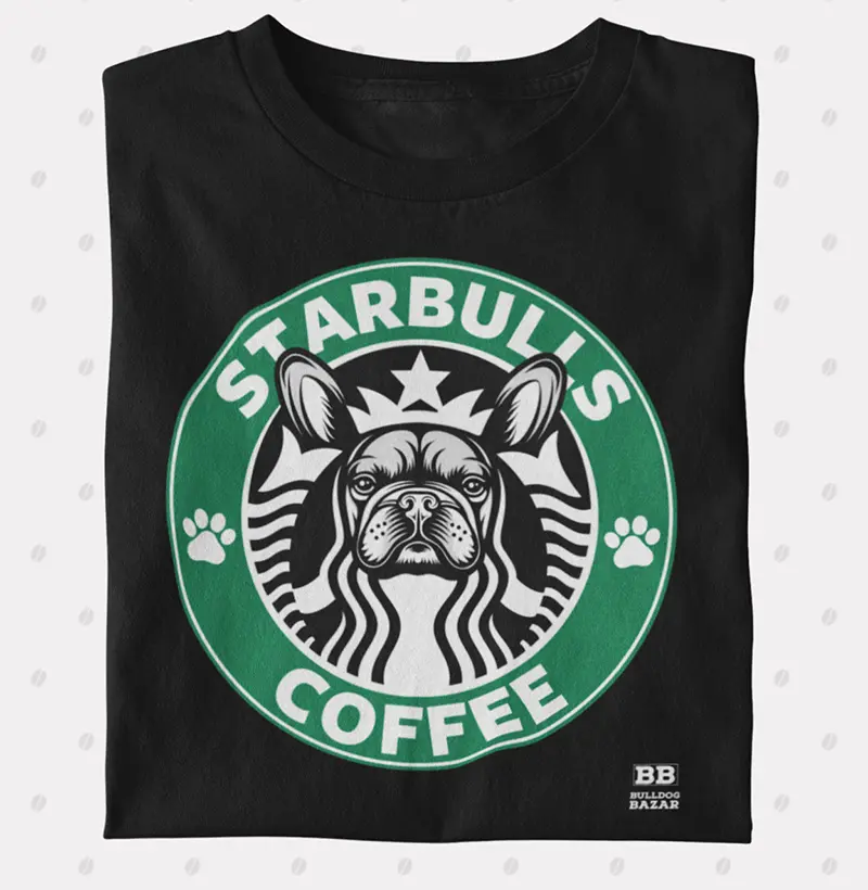 Camiseta Bulldog Frances "StarBulls Coffee"