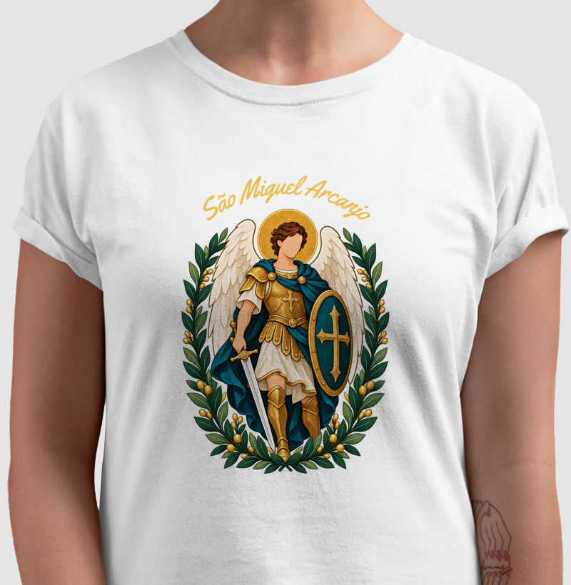 Camiseta São Miguel Arcanjo — Força da Fé