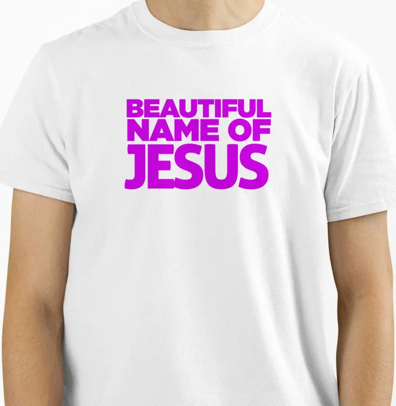 Camiseta Beautiful name of Jesus (Lindo nome de Jesus) qualidade Reserva