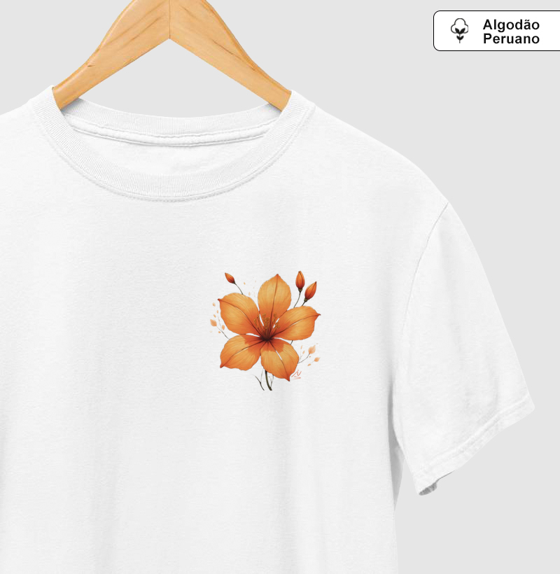 FLOR LARANJA RADIANTE BOLSO