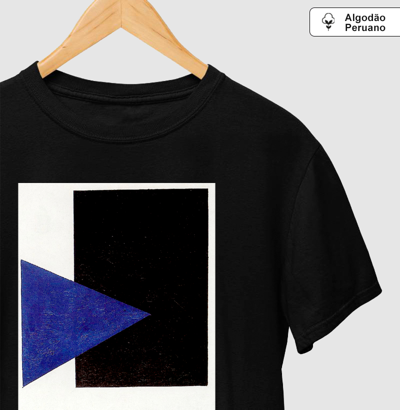 Suprematism With Blue Triangle and Black Square (1915) V2.- Kazimir Malevich