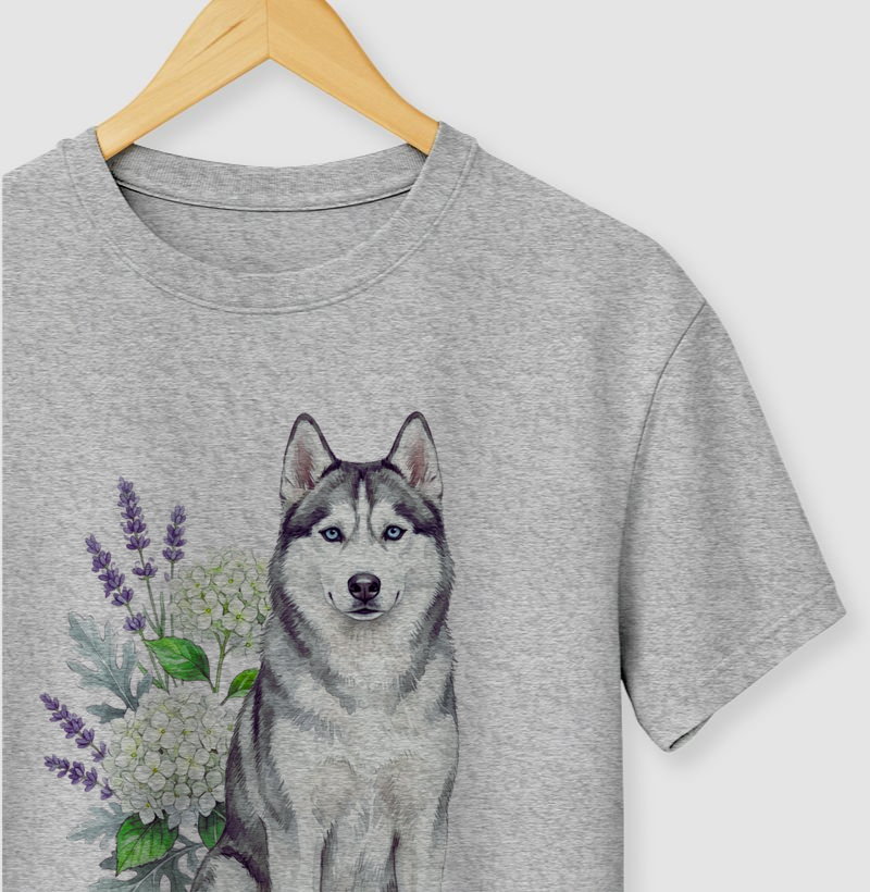 Husky Siberiano Floral Ártico