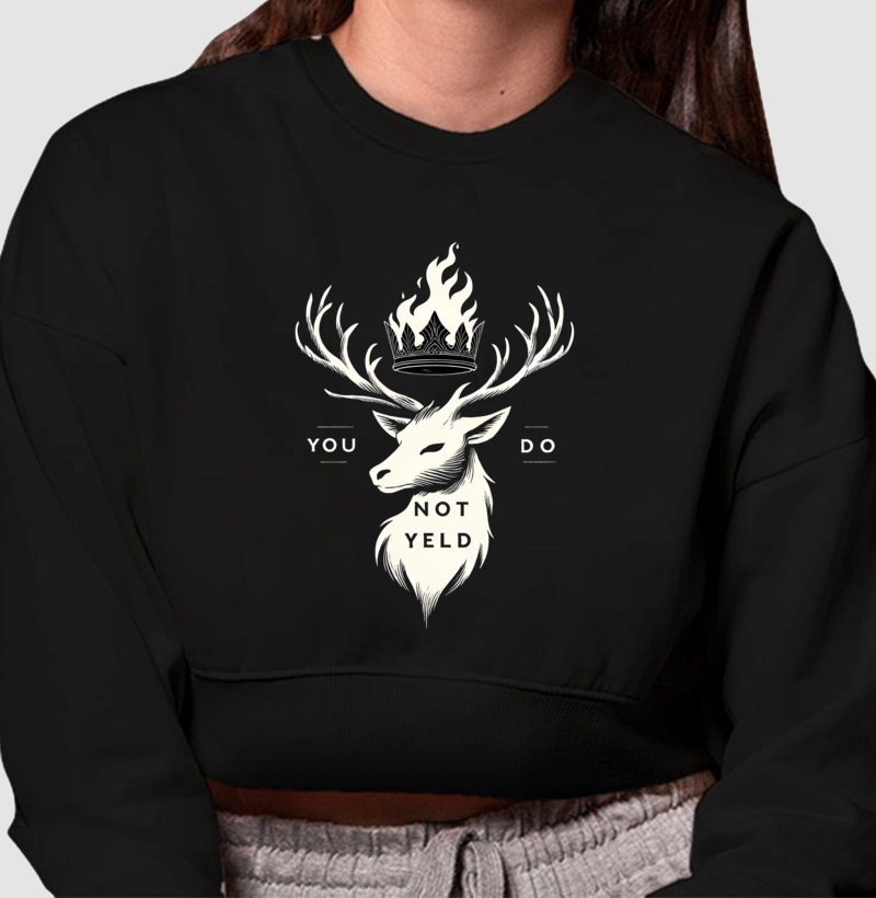 Moletom Cropped Cervo da Realeza