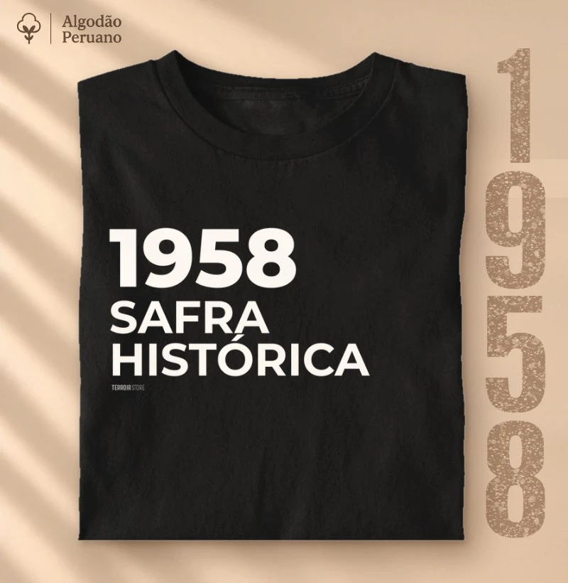 Camiseta Vinho - 1958 • Safra Histórica - Camiseta Algodão Peruano