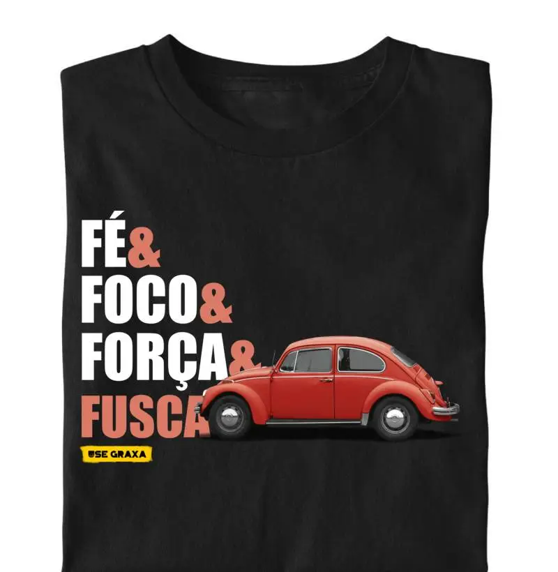 Fé Foco Força Fusca Vermelho