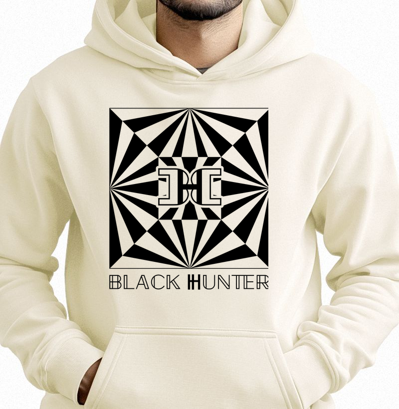 moletom optical art black hunter