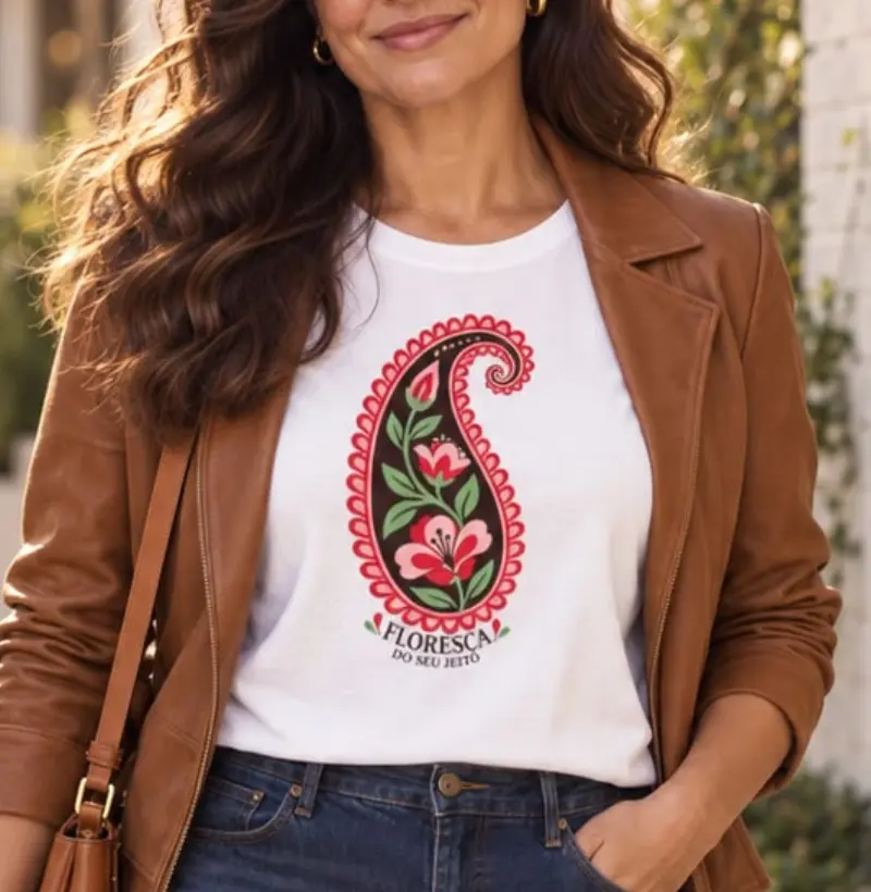 Floresça do seu jeito red - Camiseta
