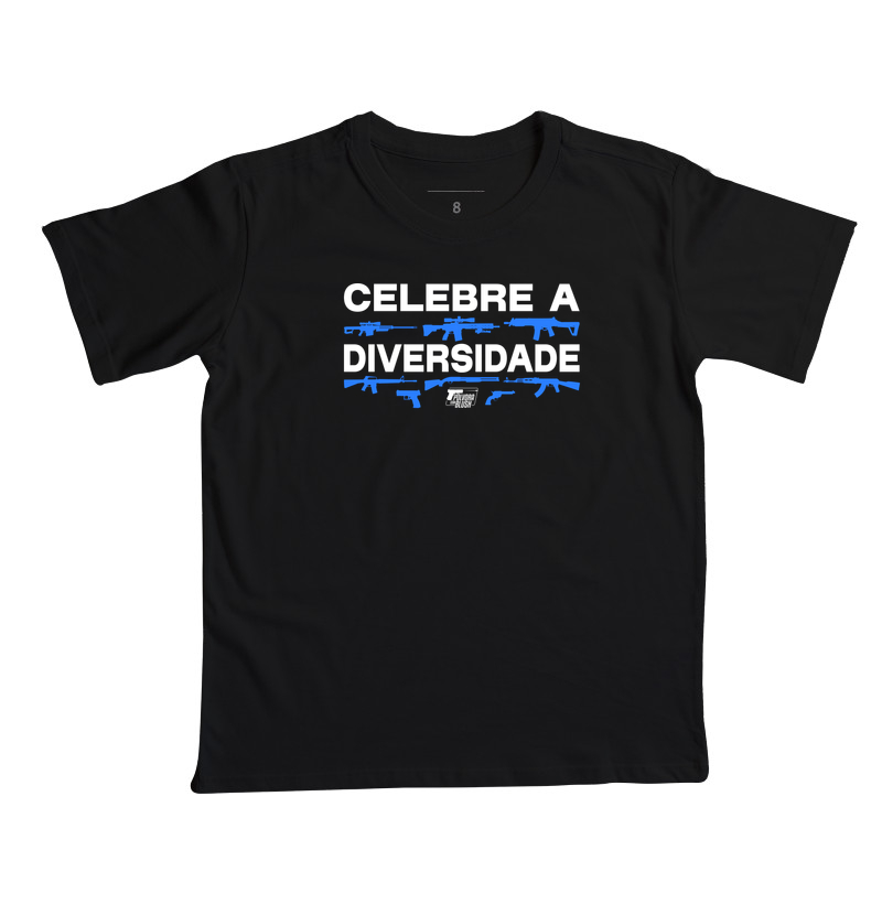 Celebre a Diversidade Pólvora com Blush - Camiseta Infantil