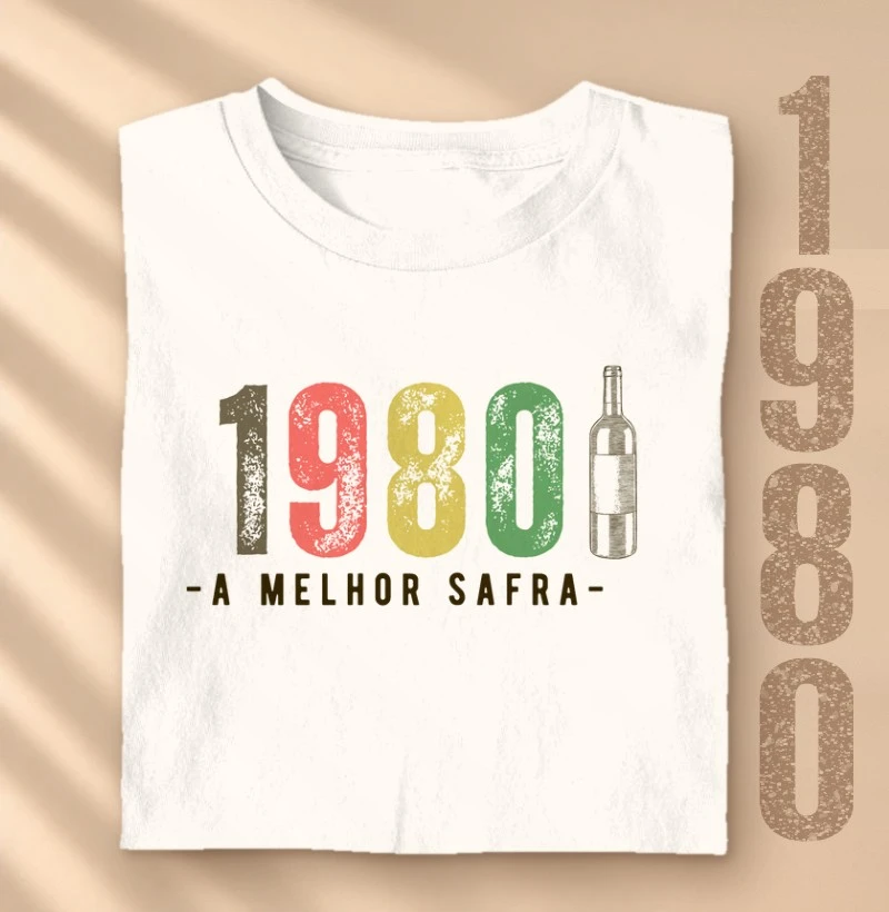 Camiseta Vinho - A Melhor Safra 1980
