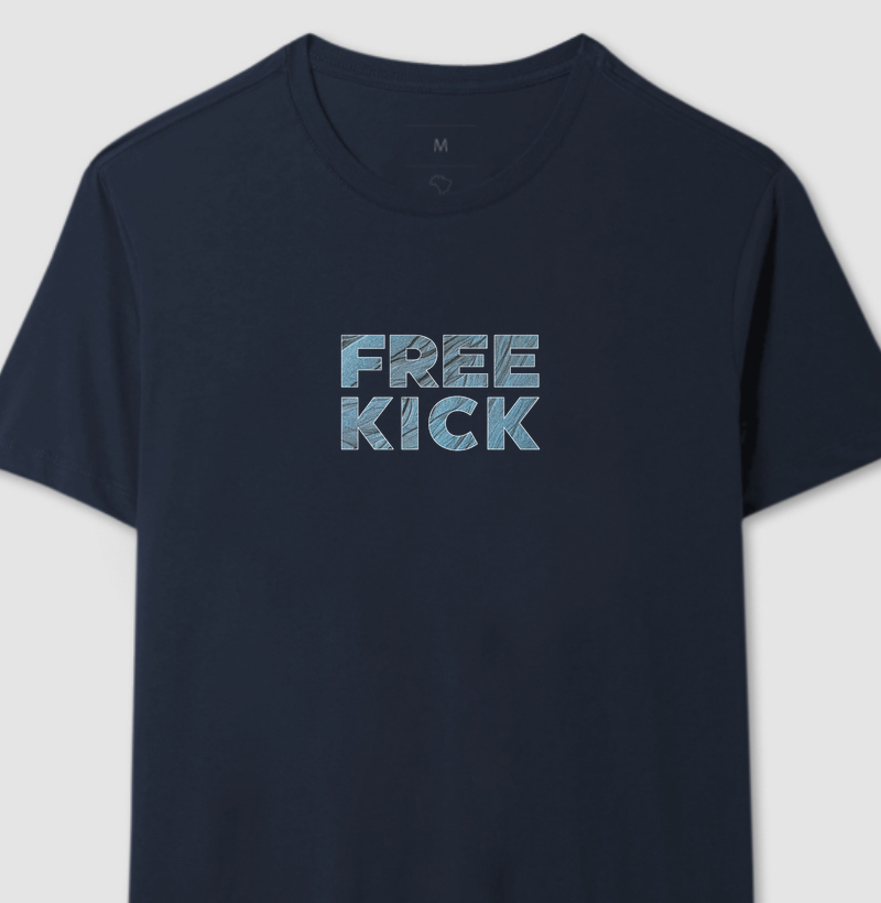 CAMISETA FREE KICK AZUL ABSTRATO - Camiseta