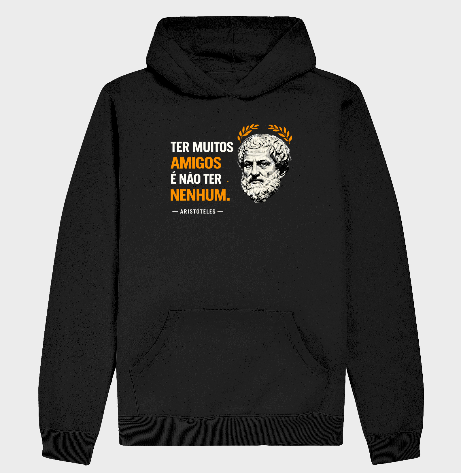 Camiseta Filosofia de Aristóteles "Ter muitos amigos"
