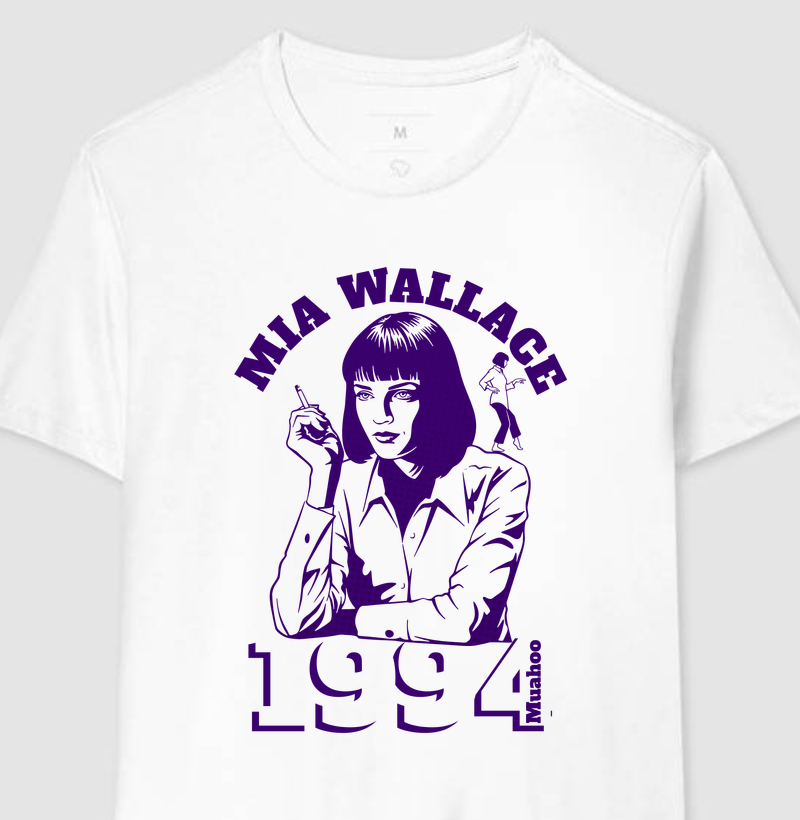 Camiseta Pulp Fiction Mia Wallace 1994 - Muahoo