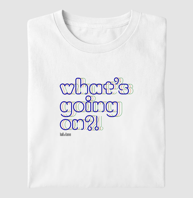 Camiseta estampada hall of fame - what's going on