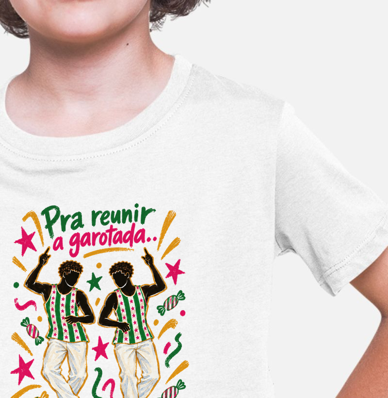 Camiseta Infantil Pra reunir a garotada - Camiseta Infantil