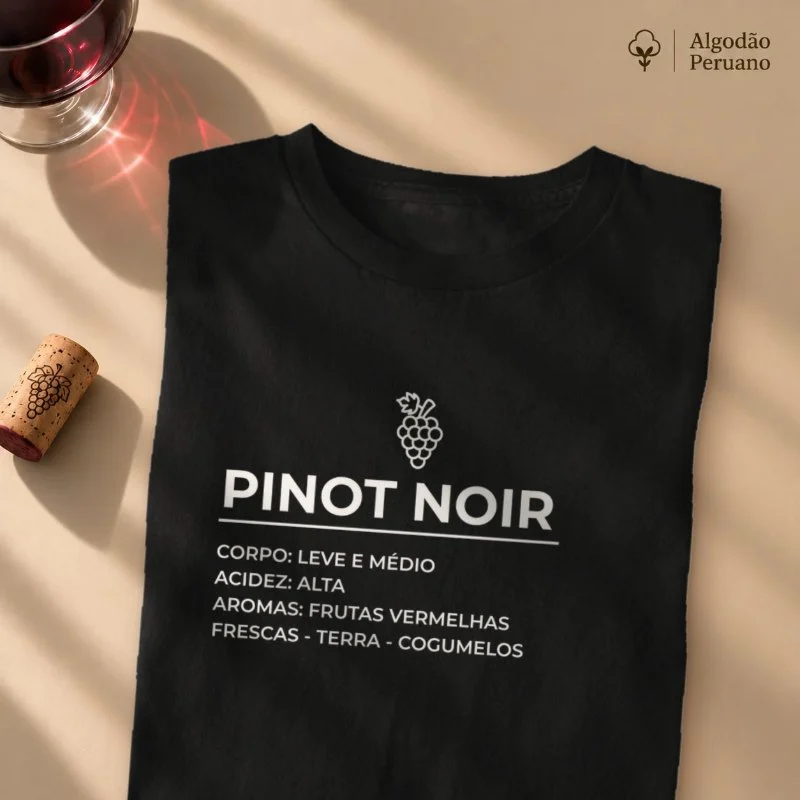 Camiseta Pinot Noir - Ficha Técnica - Camiseta Algodão Peruano