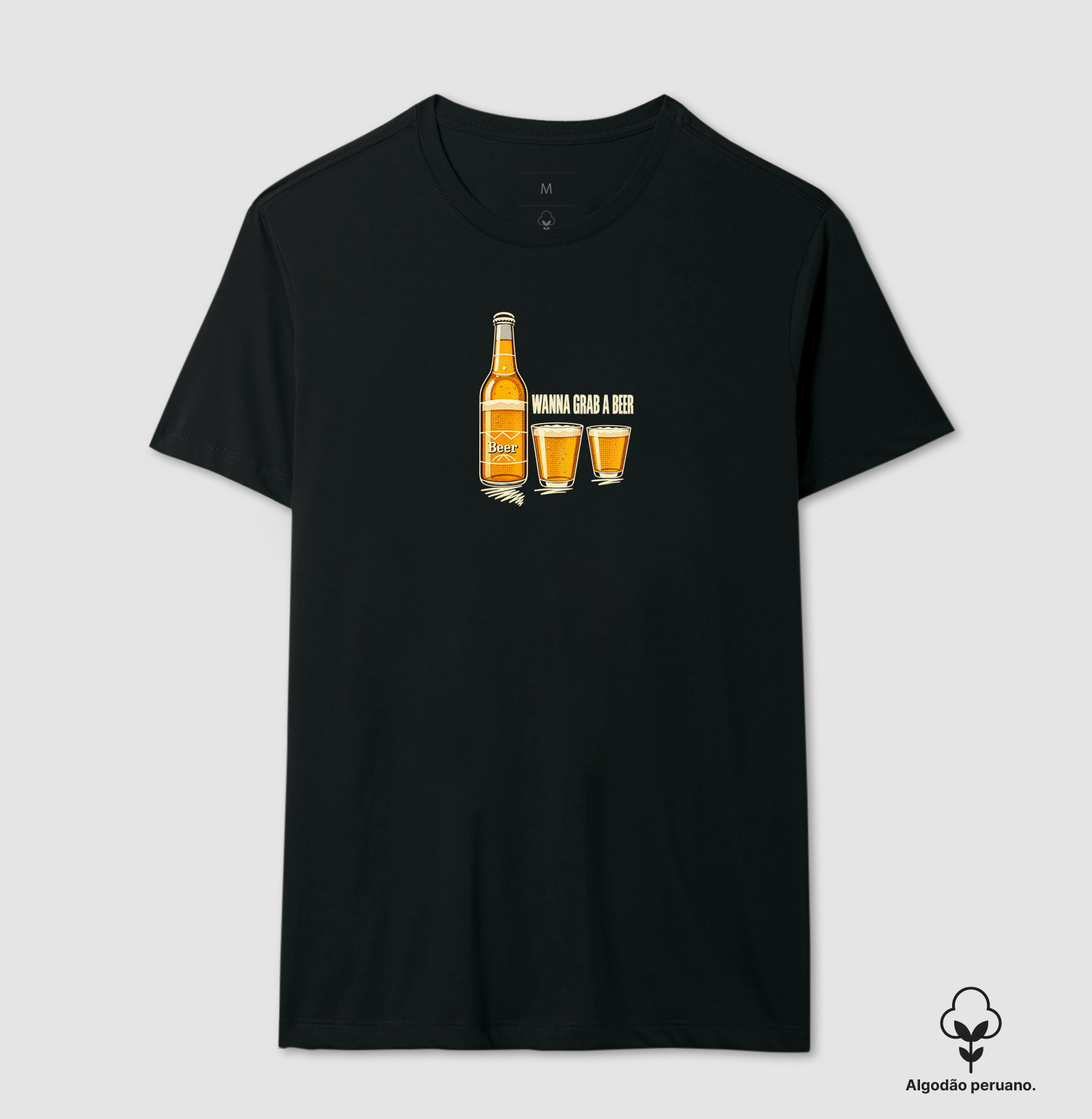 cervejas - wanna grab a drink II - Camiseta Algodão Peruano