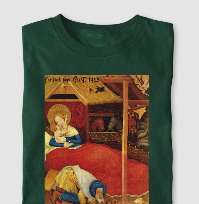 Camiseta O Natal Gótico: A Arte de Von Soest, 1403