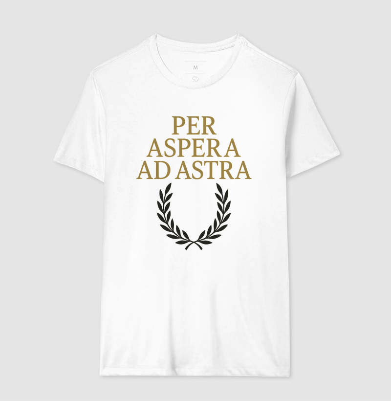 Per Aspera — camiseta branca
