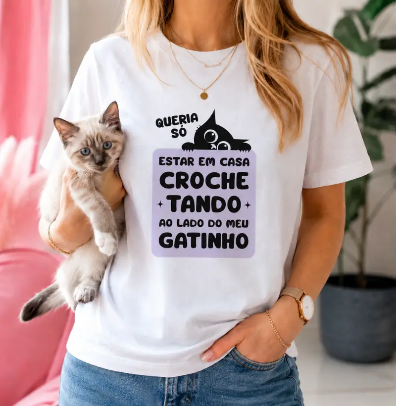 Queria Só Estar Em Casa Crochetando Ao Lado Do Meu Gatinho