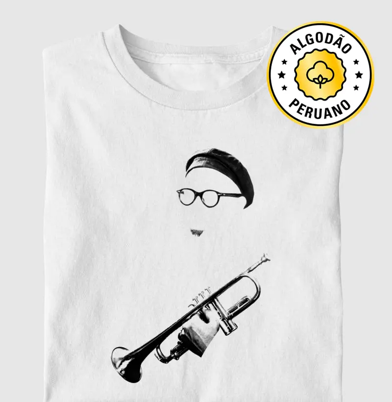 Dizzy Gillespie, N.Y., 1947 - Colagem - Camiseta Algodão Peruano