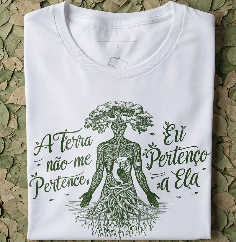 A terra não me pertence, eu pertenço a ela - monocromática