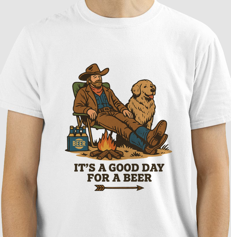 Camiseta Country Masculina – Good Day for a Beer Classic