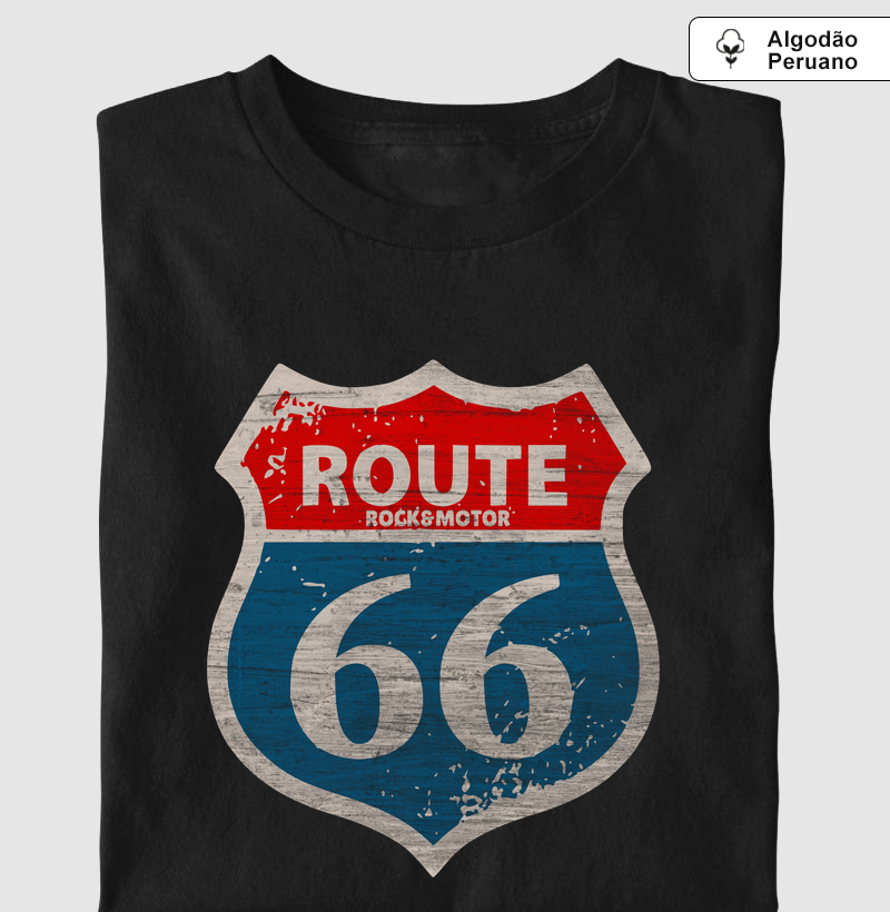 Route 66 - Placa em cinza