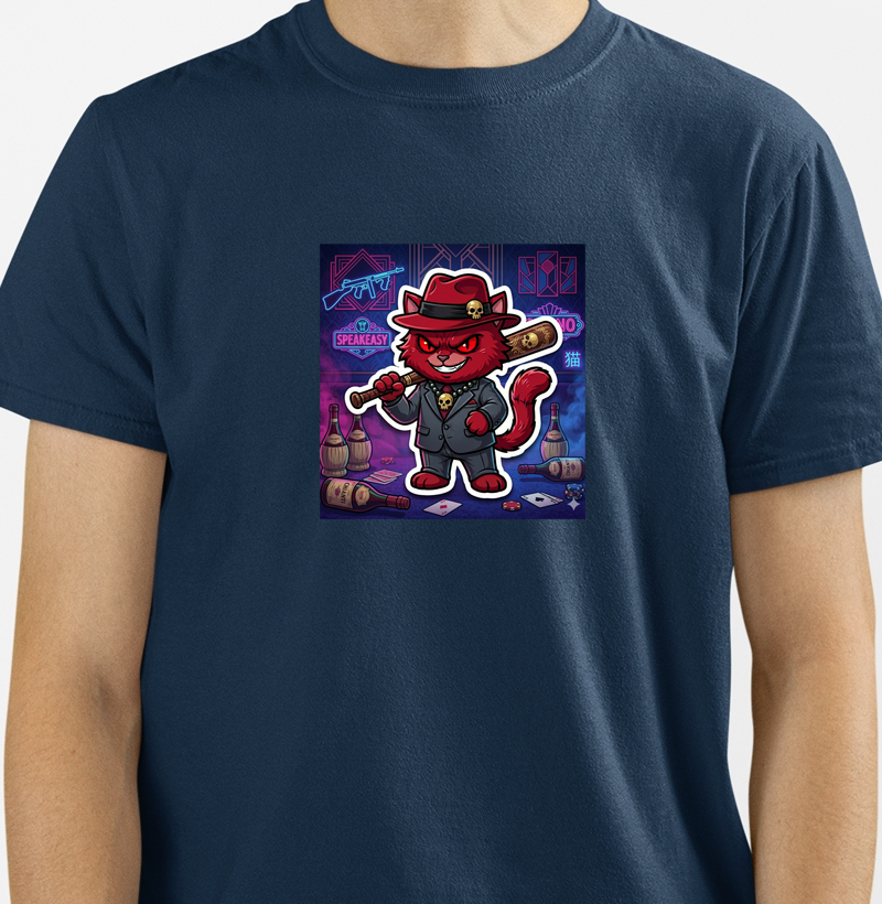 Camiseta Gato Mobster