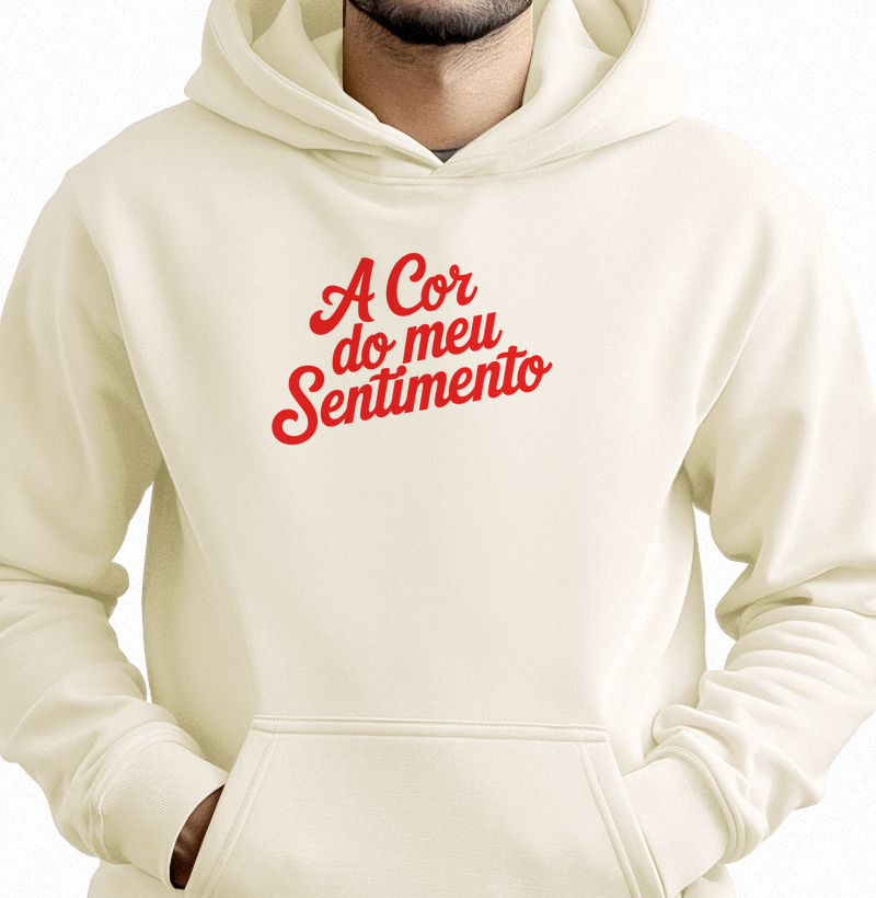 Moletom Canguru "A cor do meu sentimento"