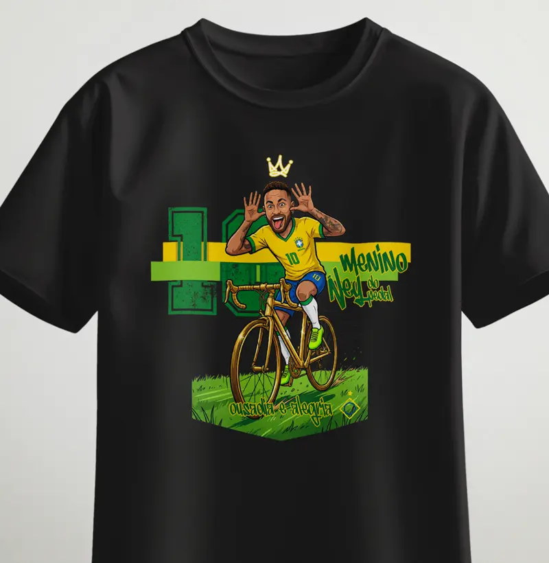 Menino Ney pedalando