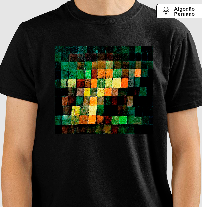 Camiseta Paul Klee May Picture Green Algodão Peruano  
