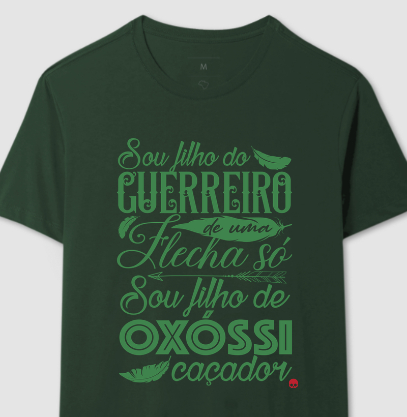 Camiseta Umbanda Orixá Oxóssi - Sou filho de um Guerreiro de uma flecha só