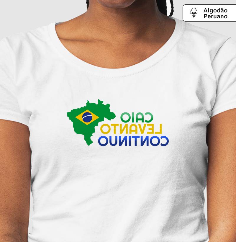 Caio Levanto Continuo - Camiseta Pima
