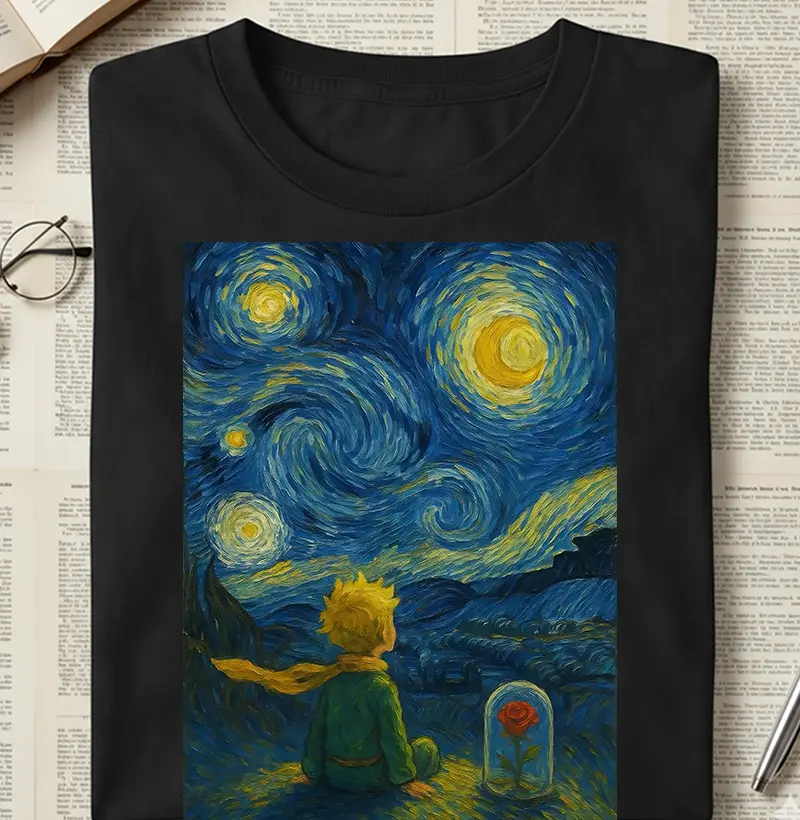 Pequeno Príncipe - estilo Van Gogh