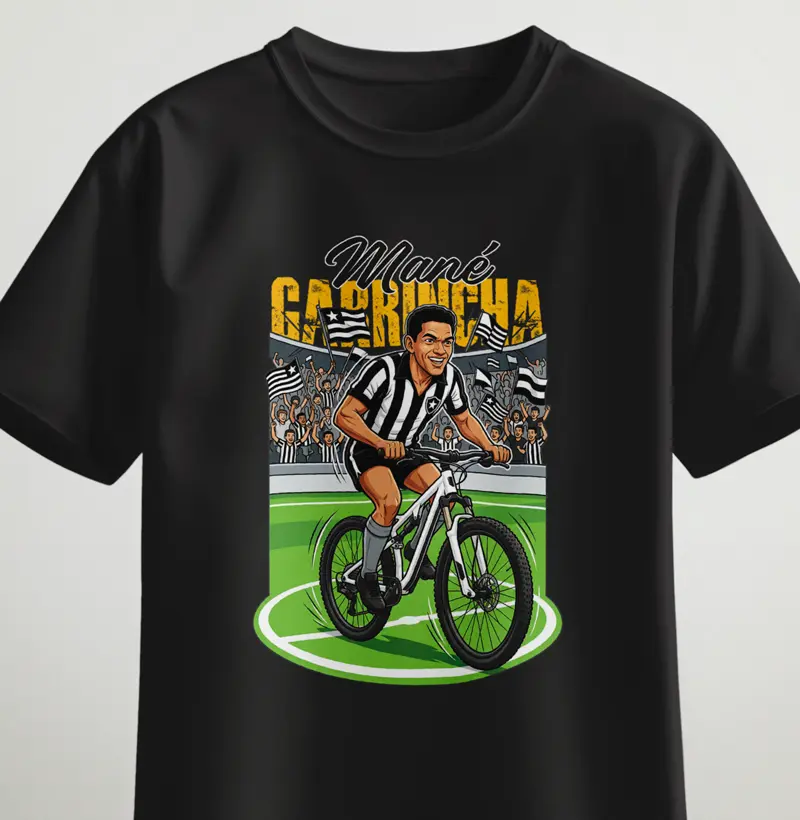 Mané Garrincha pedalando